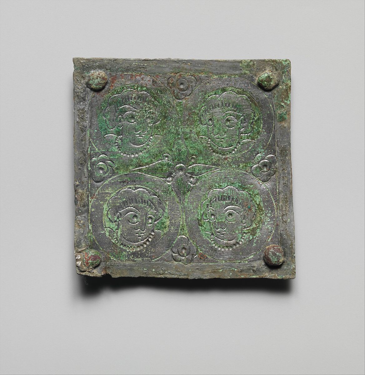 Tinned-Copper Plaque with a Personification, Tinned copper, Byzantine 