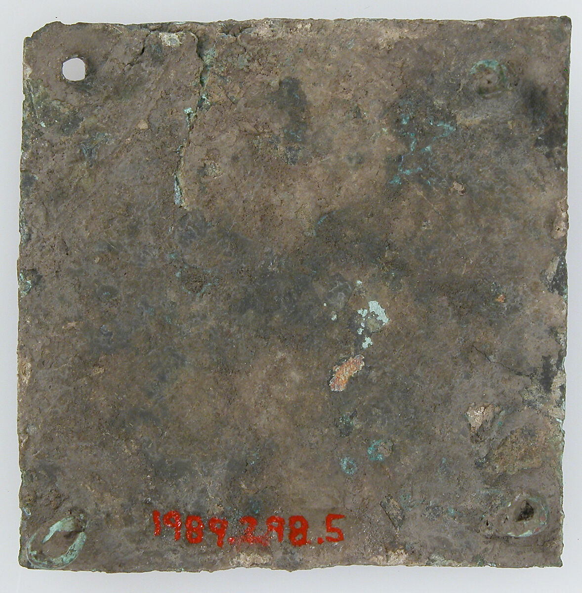 Tinned-Copper Plaque with a Personification, Tinned copper, Byzantine