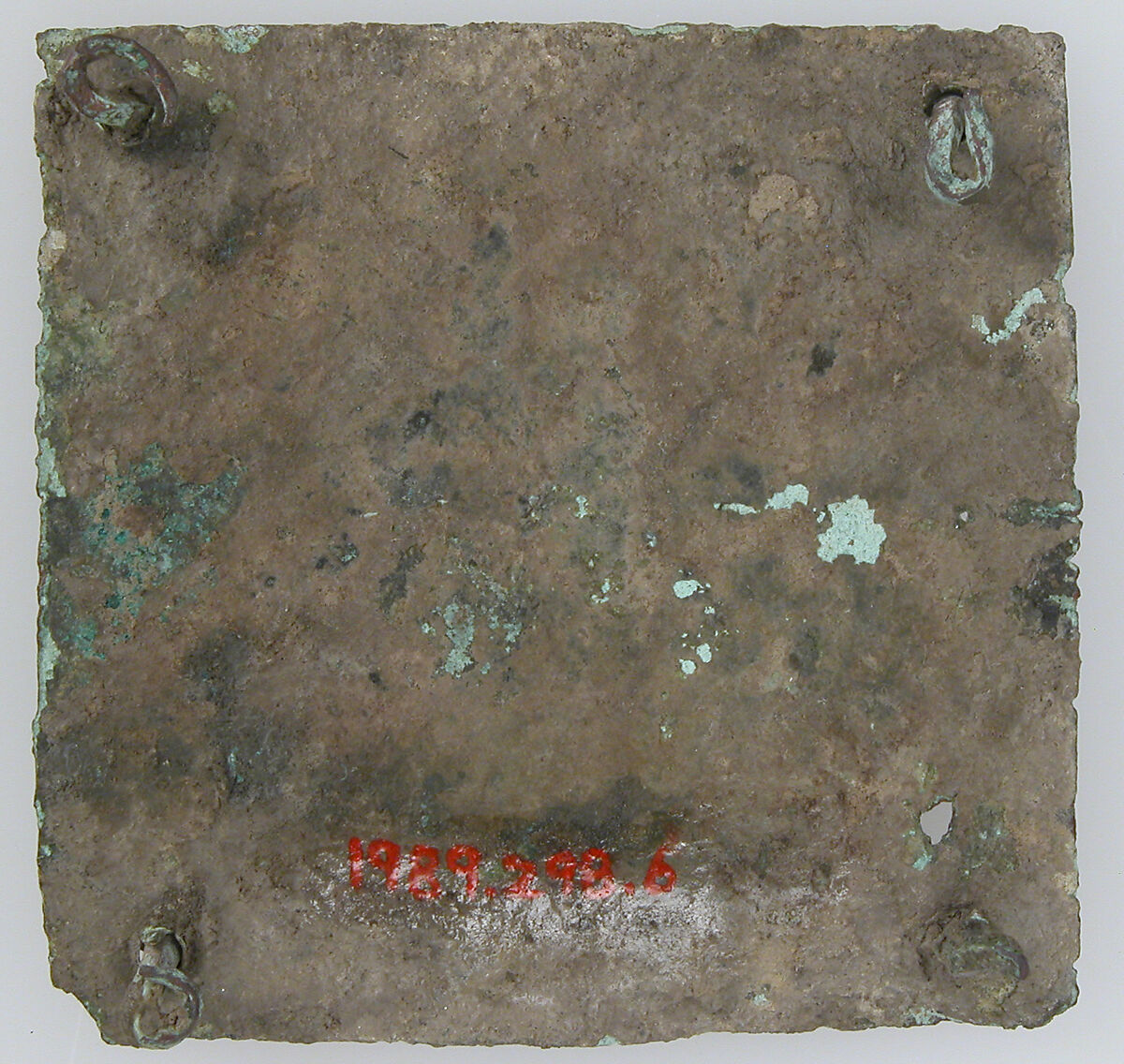 Tinned-Copper Plaque with a Personification, Tinned copper, Byzantine