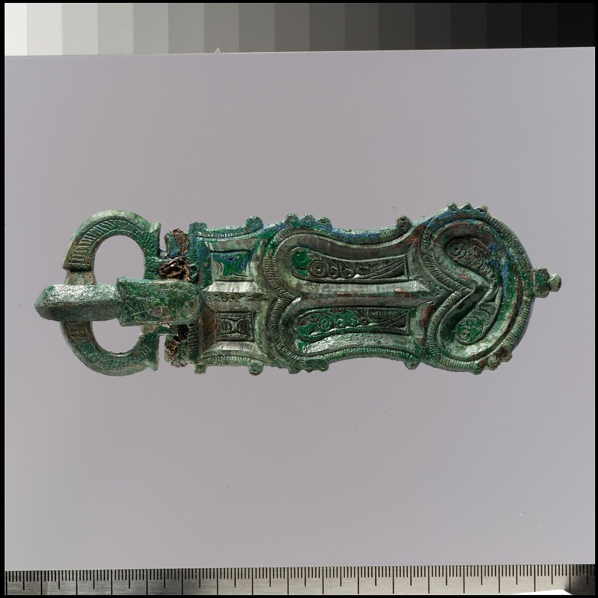 Lyre-Shaped Belt Buckle, Copper alloy, quarternary, Hispano–Visigothic