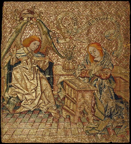 Embroidery with the Annunciation