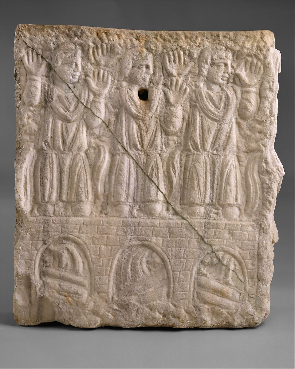 Sarcophagus with Scenes from the Lives of Saint Peter and Christ, Marble, Roman