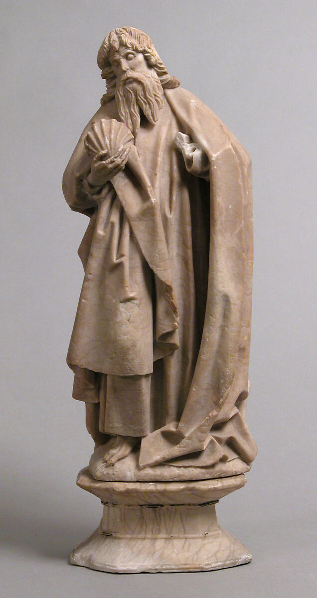 Saint James the Greater, Alabaster, with traces of polychromy, North French or South Netherlandish 