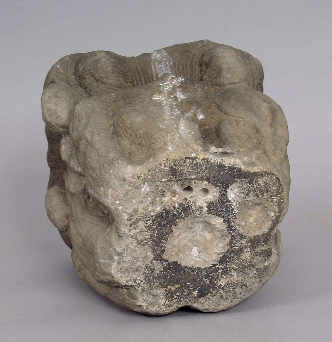 Capital with Christ Giving the Keys to Saint Peter, Limestone (?), Southwest French