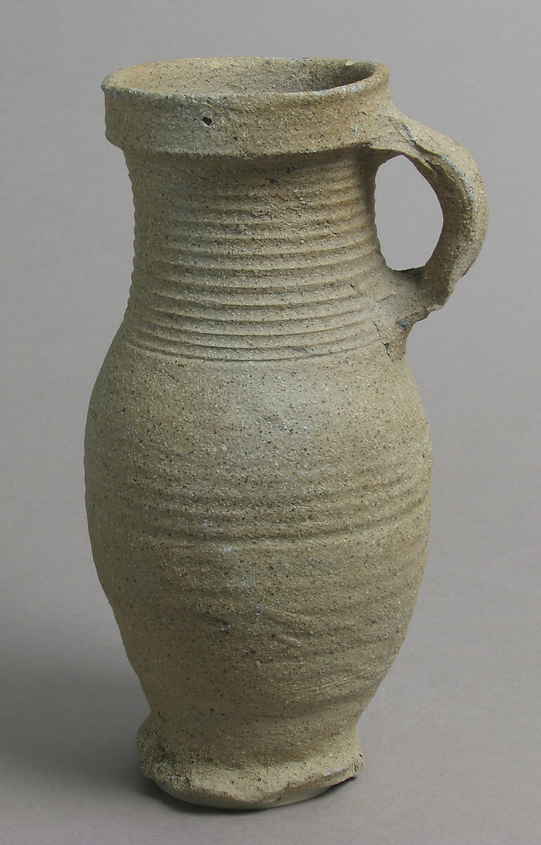 Jug, Proto-stoneware, unglazed, German 