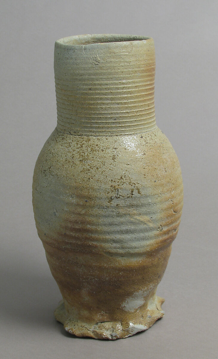 Jug, Partially salt-glazed stoneware, German