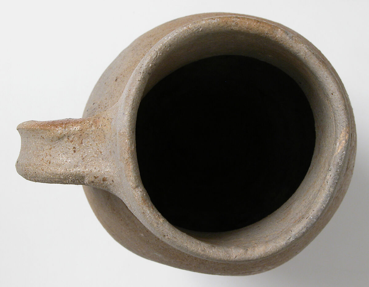 Jug, Partially salt-glazed stoneware, German