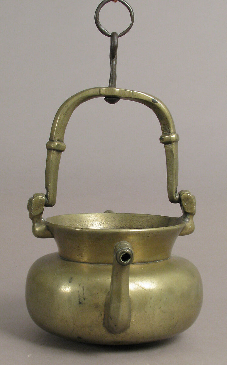 Laver, Brass, with iron swivel and suspension loops, Netherlandish
