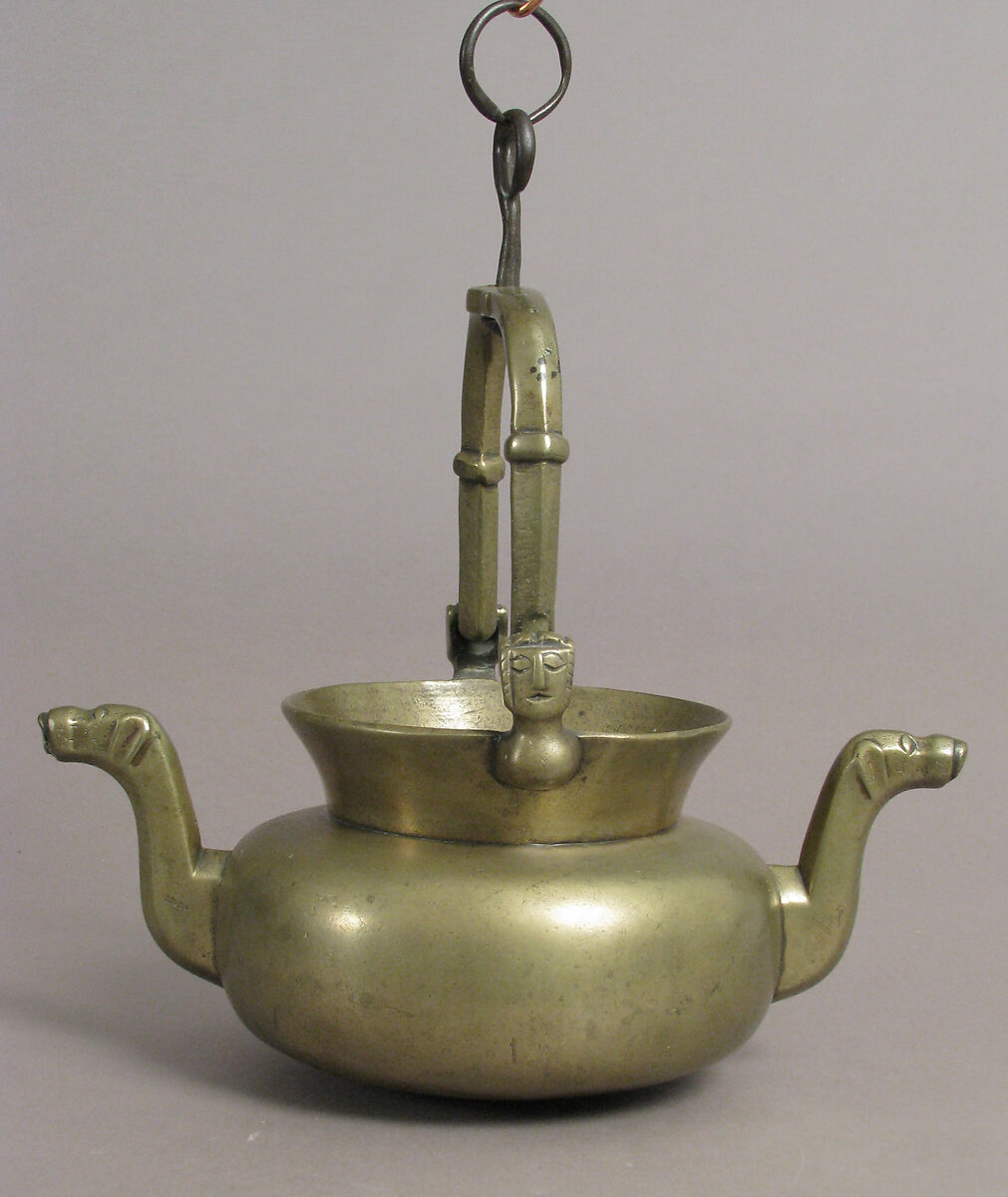 Laver, Brass, with iron swivel and suspension loops, Netherlandish