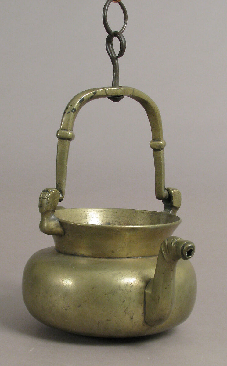 Laver, Brass, with iron swivel and suspension loops, Netherlandish