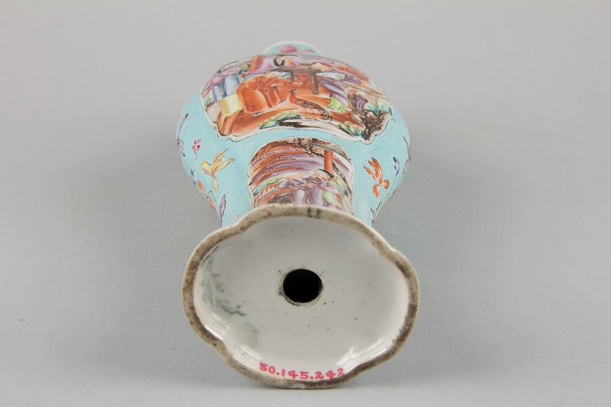 Vase with ladies and boys, Porcelain painted in overglaze polychrome enamels (Jingdezhen ware with Canton enamels), China