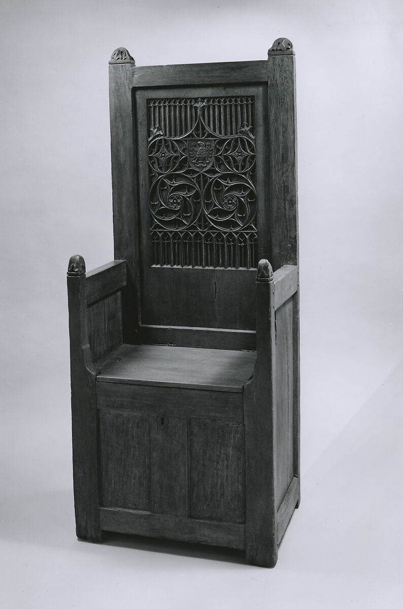 High-Backed Chair, Oak, Northwest European 