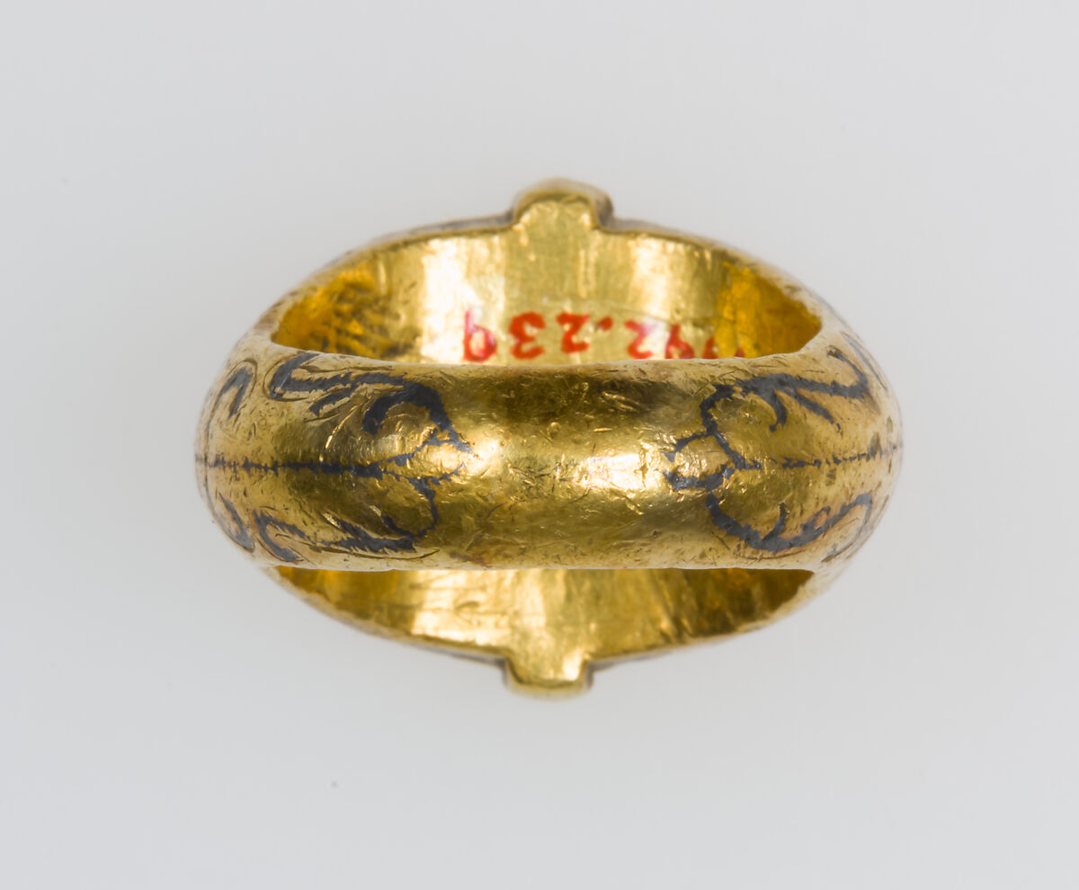 Signet Ring of John, Imperial Spatharios, Gold, niello, Byzantine