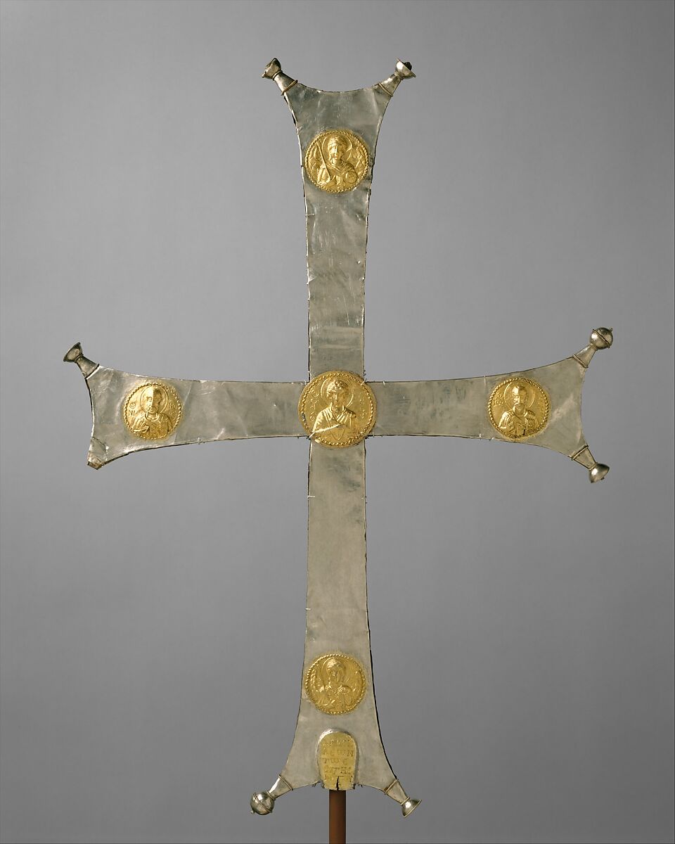 Processional Cross, Silver, silver-gilt, Byzantine