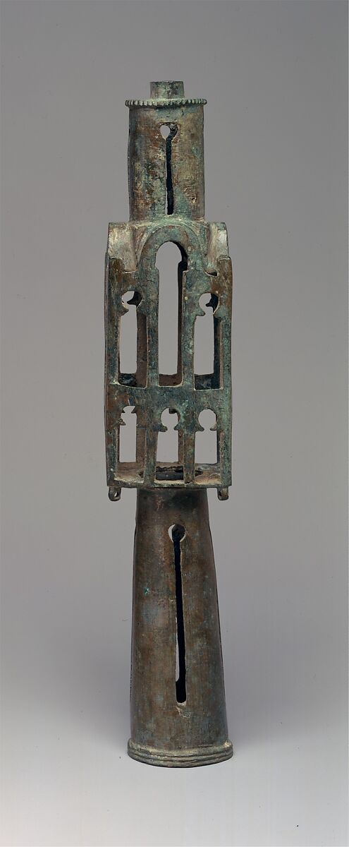 Base for a Cross, Copper alloy: leaded medium-tin bronze with a significant trace of zinc, Byzantine