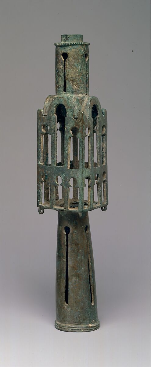 Base for a Cross, Copper alloy: leaded medium-tin bronze with a significant trace of zinc, Byzantine 