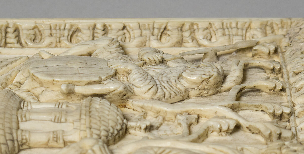 Plaque with the Holy Women at the Sepulchre, Elephant ivory, North Italian