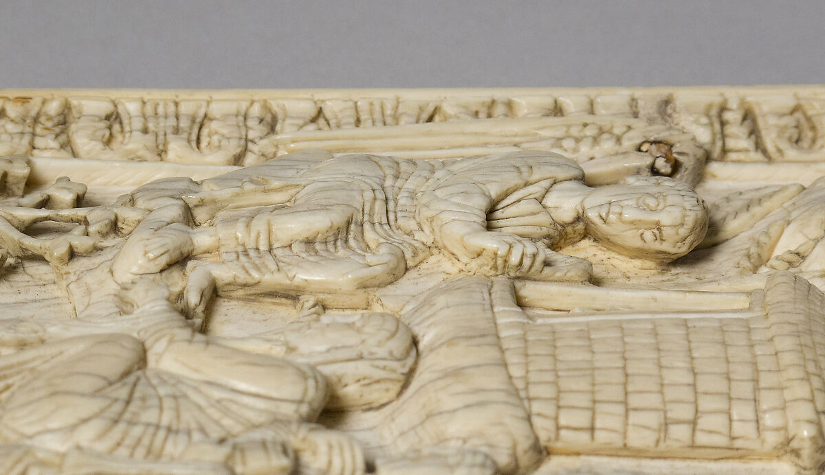 Plaque with the Holy Women at the Sepulchre, Elephant ivory, North Italian