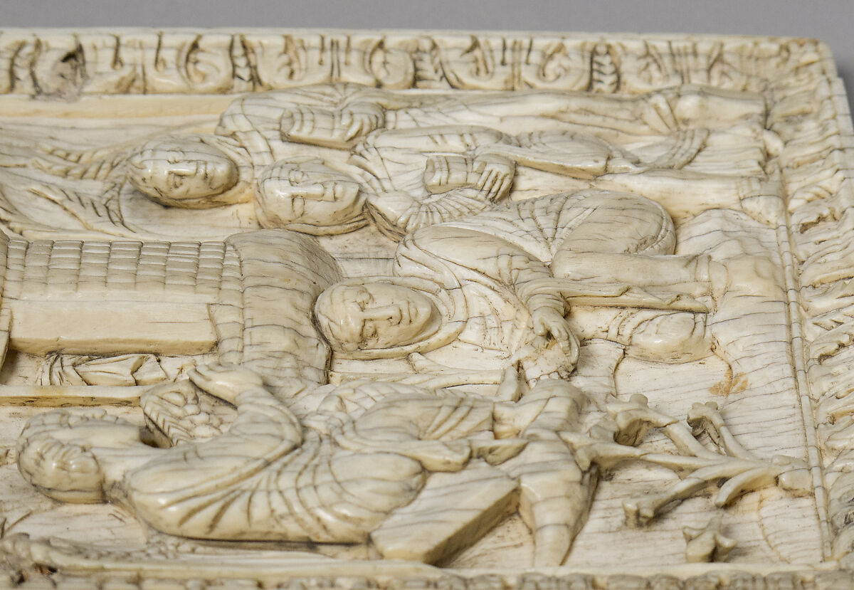 Plaque with the Holy Women at the Sepulchre, Elephant ivory, North Italian