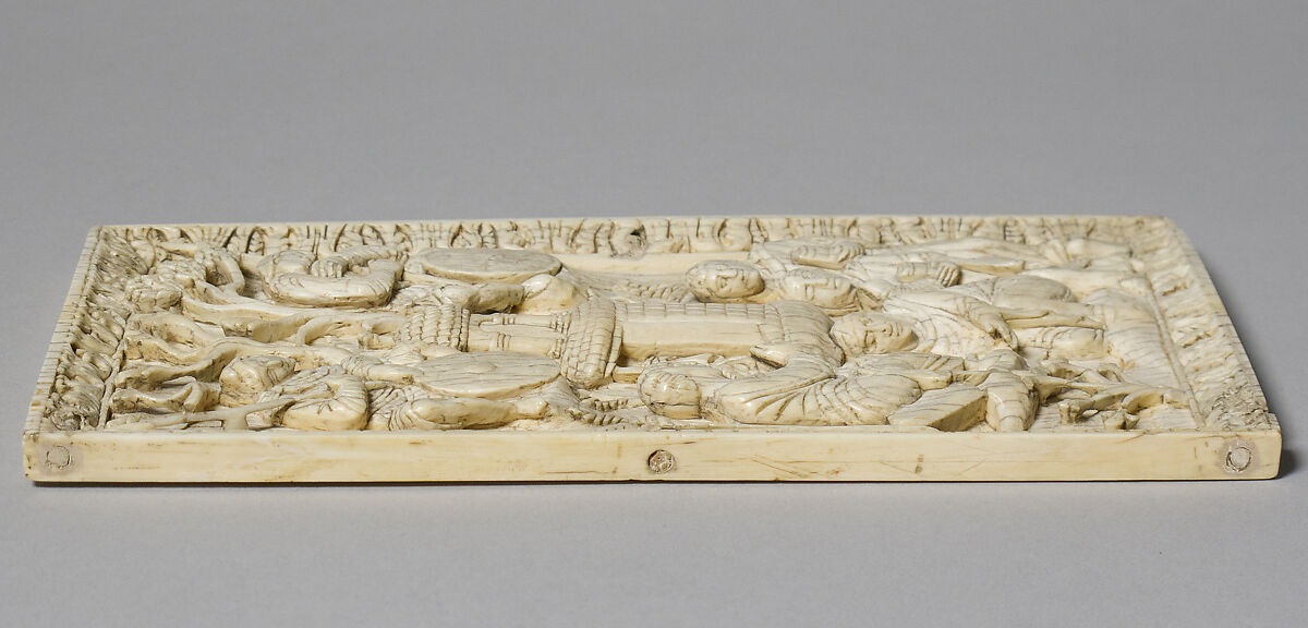 Plaque with the Holy Women at the Sepulchre, Elephant ivory, North Italian