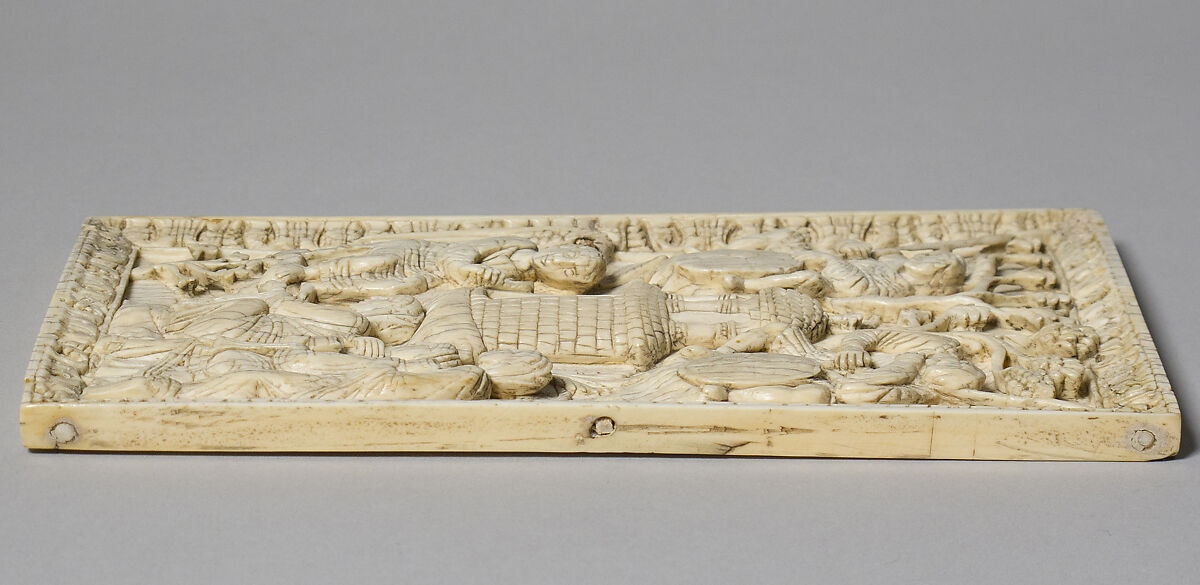 Plaque with the Holy Women at the Sepulchre, Elephant ivory, North Italian