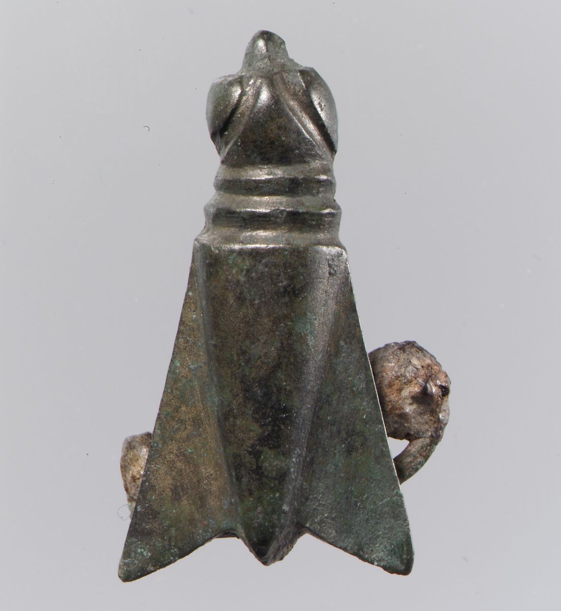 Brooch in the Form of a Cicada, Copper alloy, cast; copper alloy pin/spring, East Germanic 