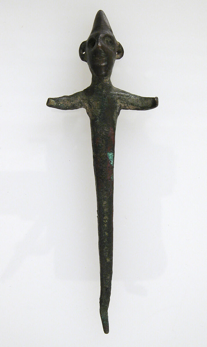 Pin with the Head and Torso of a Figure, Copper alloy, Hallstatt Period