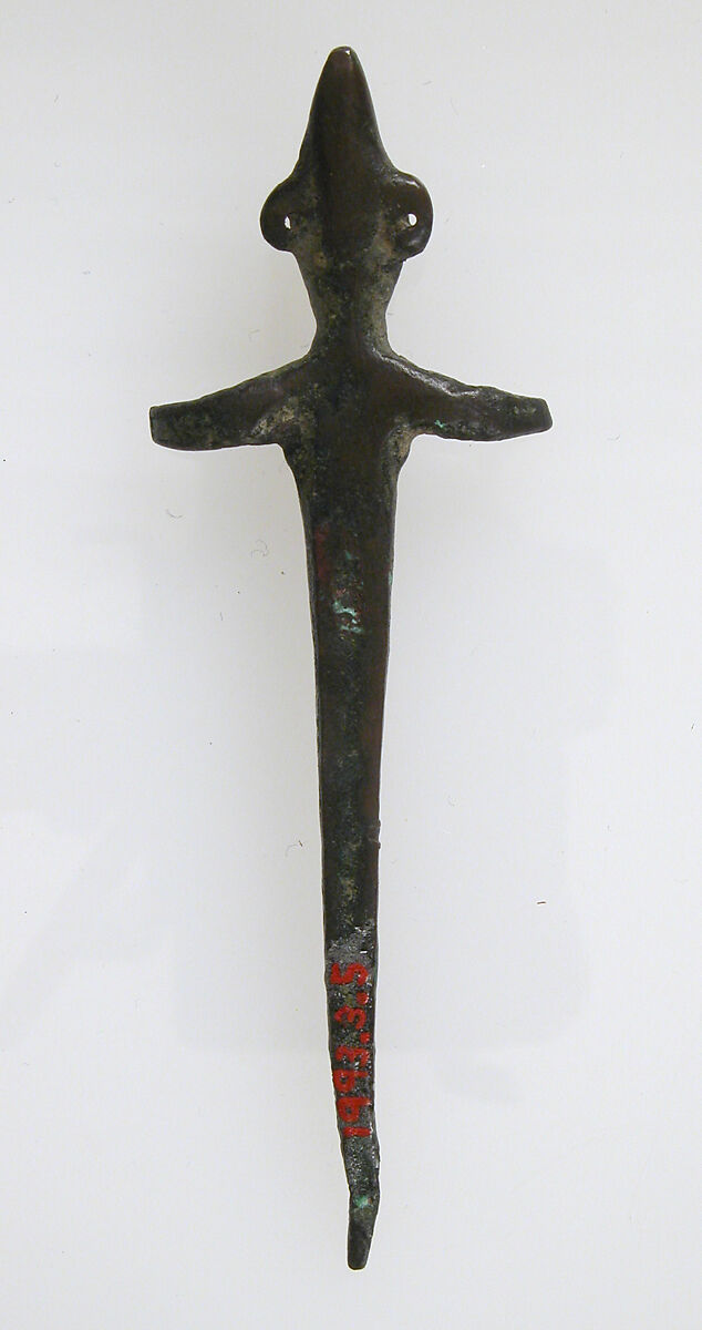 Pin with the Head and Torso of a Figure, Copper alloy, Hallstatt Period