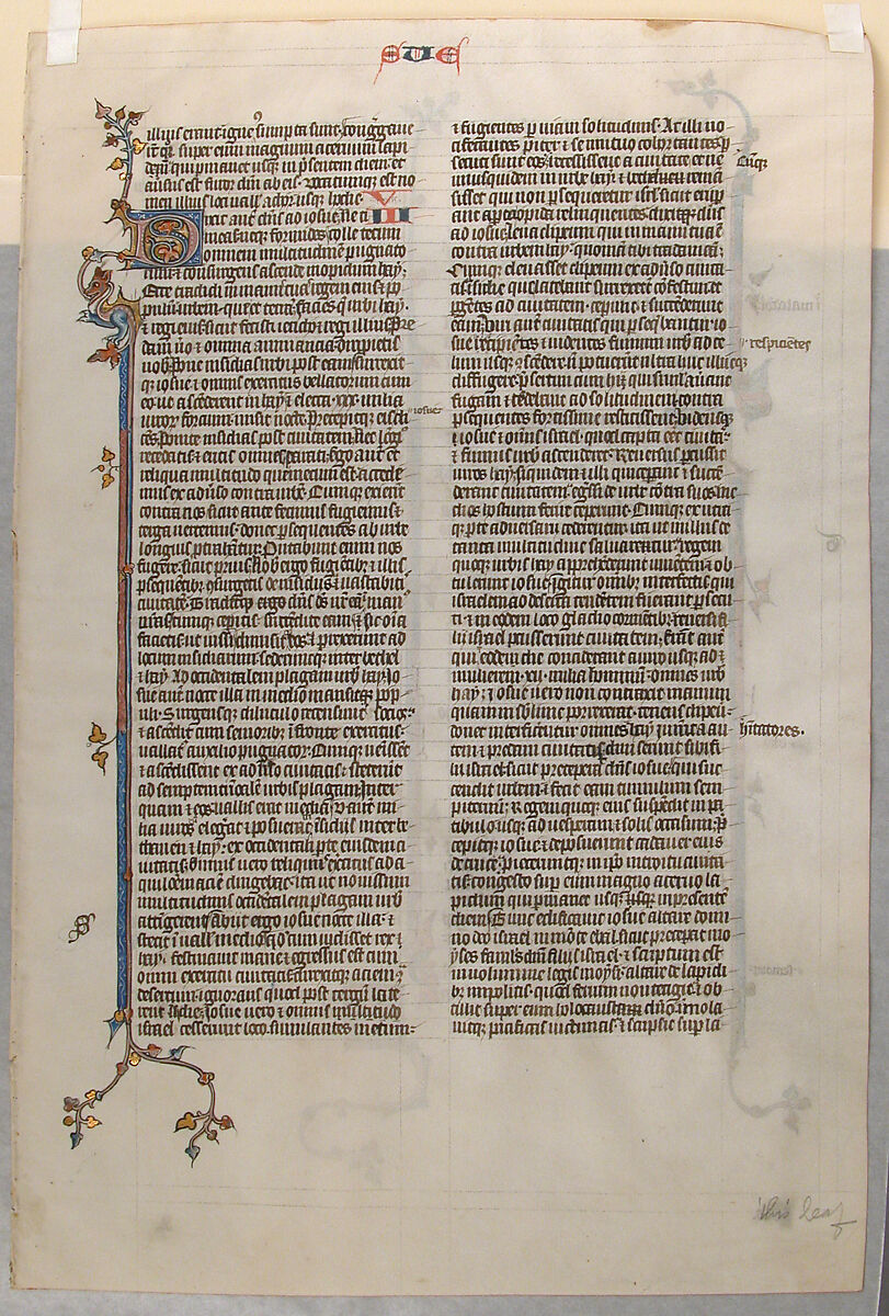 Manuscript Leaf from a Bible, Tempera and gold on parchment, North French