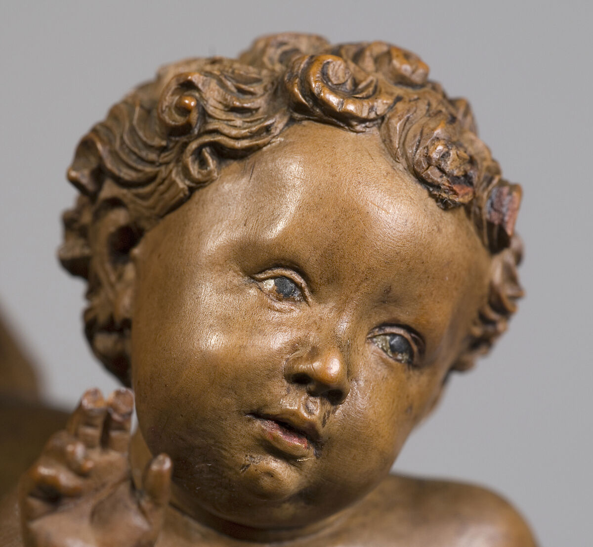 Standing Virgin and Child, Attributed to Niclaus Gerhaert von Leyden (North Netherlandish, active Strasbourg, ca. 1462–died 1473 Vienna), Boxwood, tinted lips and eyes, Austrian