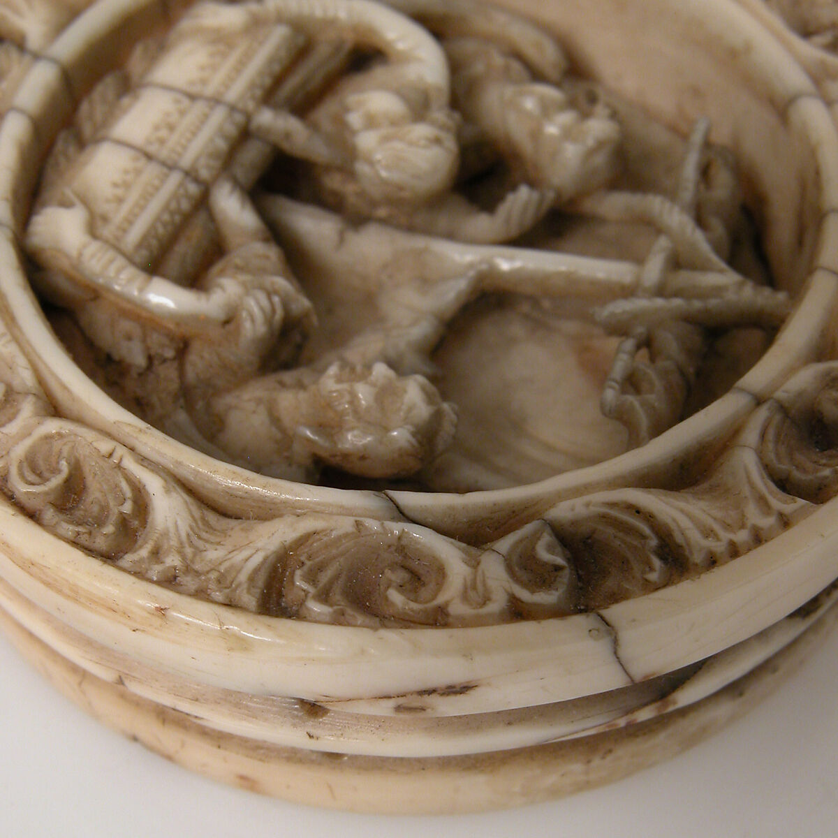 Game Piece with a Scene from the Life of Apollonius of Tyre, Walrus ivory, German