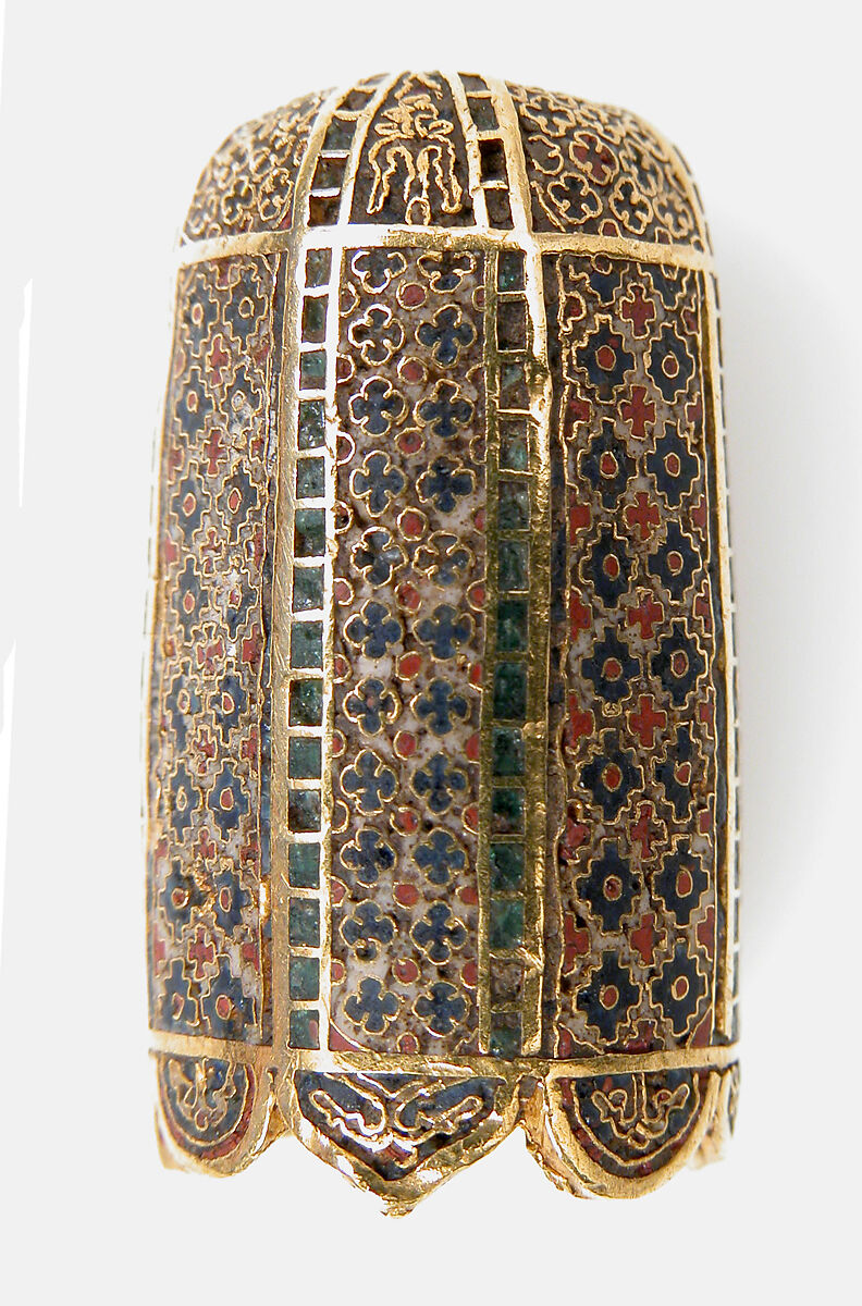 Tip of a Pointer, Cloisonné enamel, gold, Byzantine