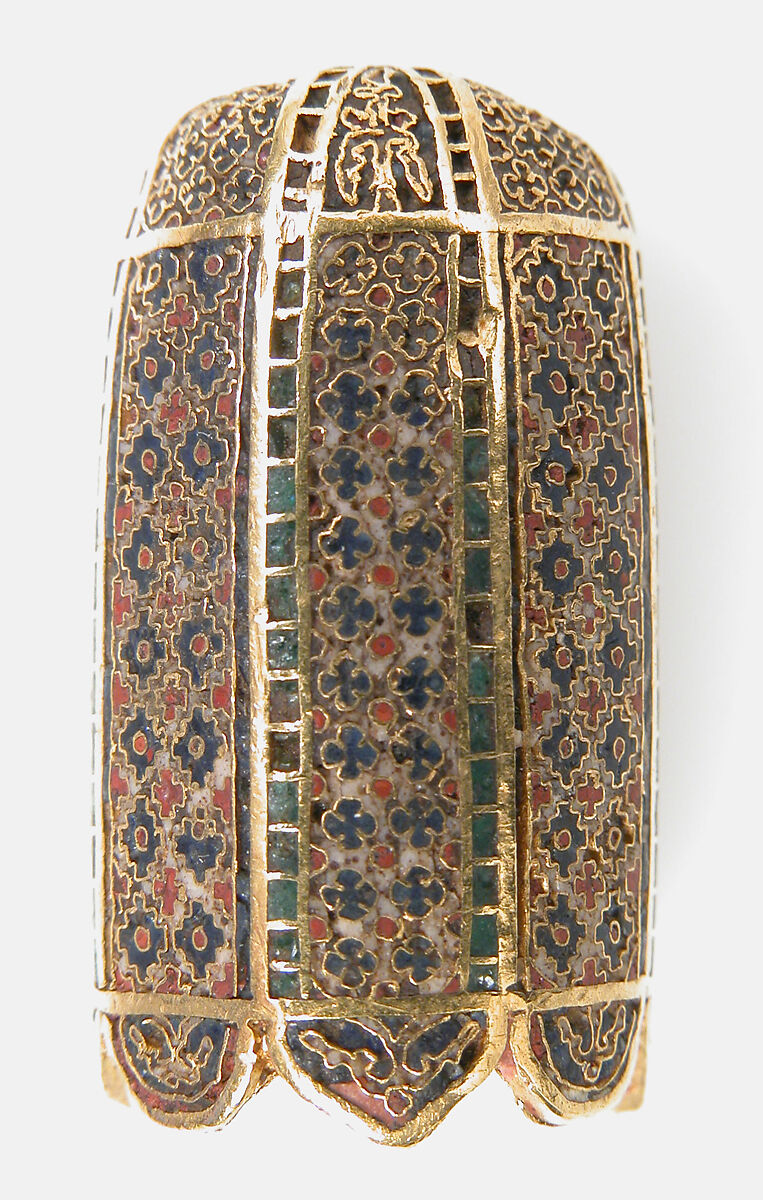 Tip of a Pointer, Cloisonné enamel, gold, Byzantine