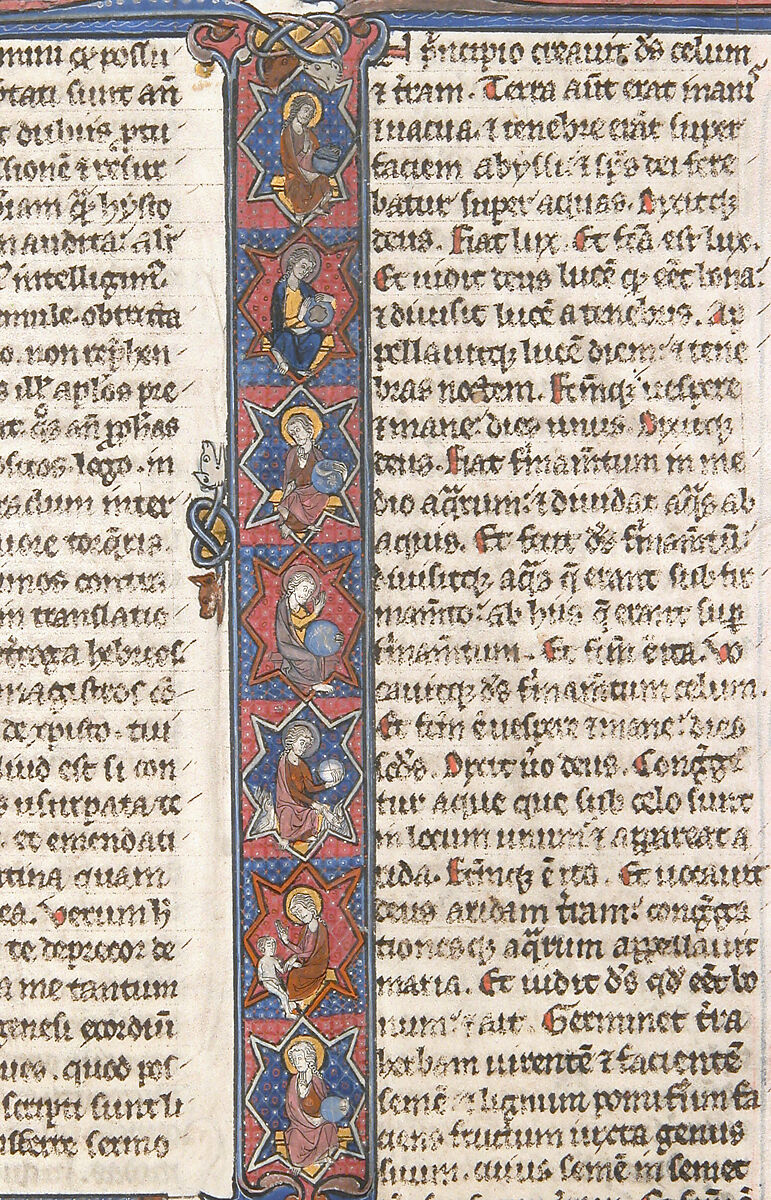 Bible, Tempera and gold on parchment; leather binding, French