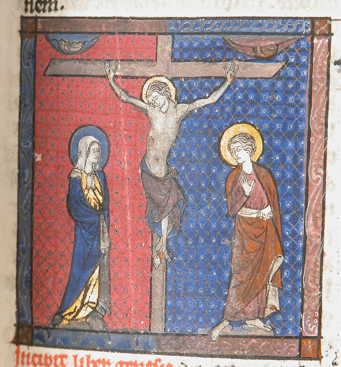 Bible, Tempera and gold on parchment; leather binding, French