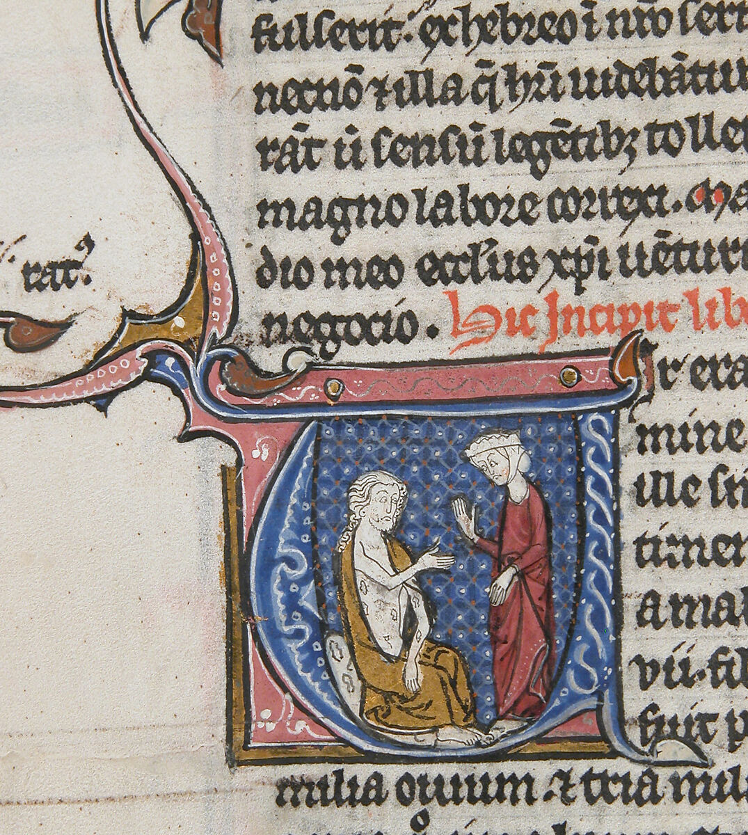 Bible, Tempera and gold on parchment; leather binding, French