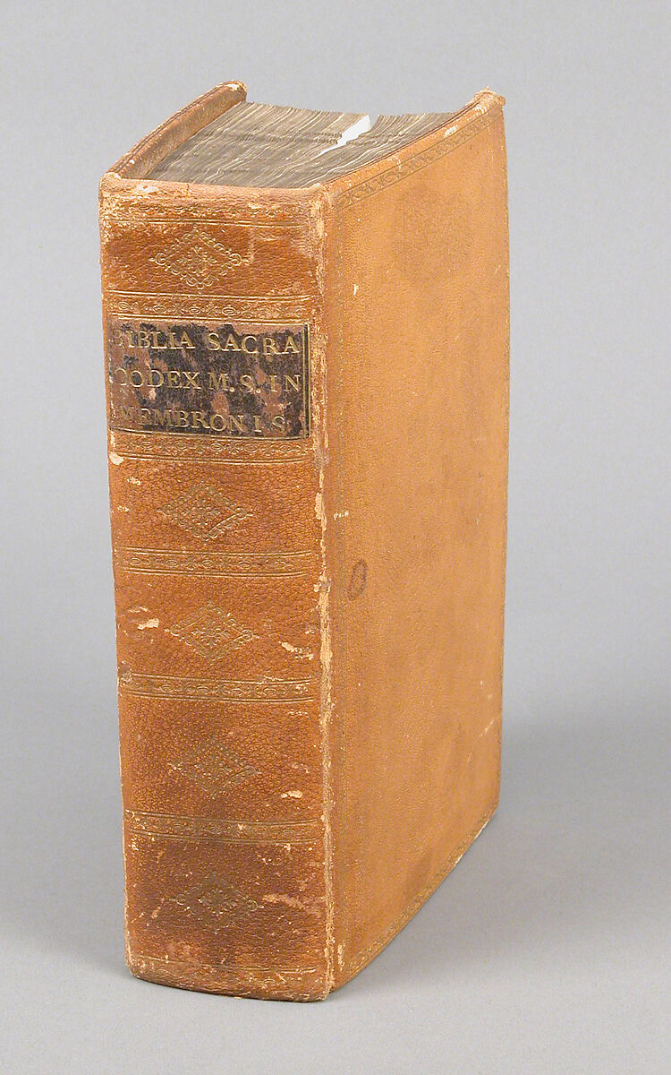 Bible, Tempera and gold on parchment; leather binding, French