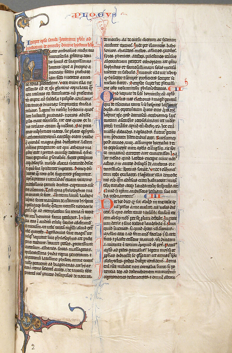 Bible, Tempera and gold on parchment; leather binding, French