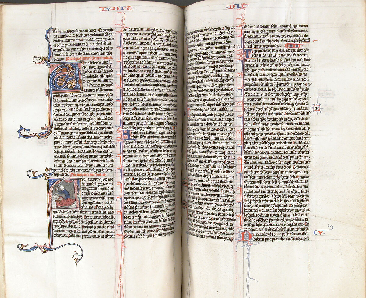 Bible, Tempera and gold on parchment; leather binding, French