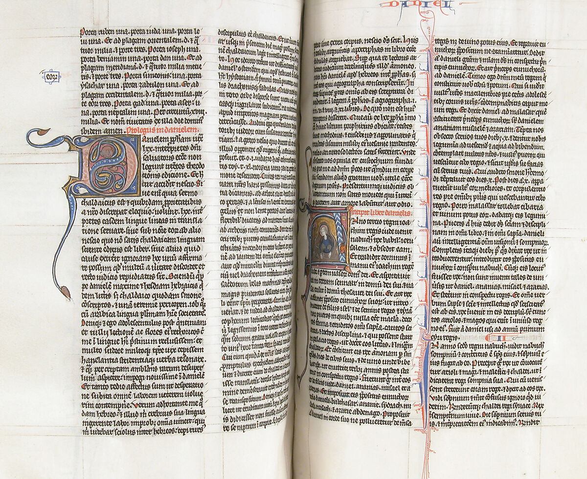 Bible, Tempera and gold on parchment; leather binding, French