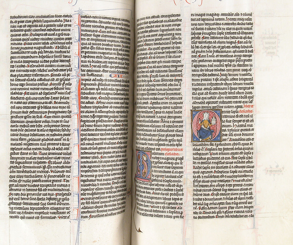 Bible, Tempera and gold on parchment; leather binding, French