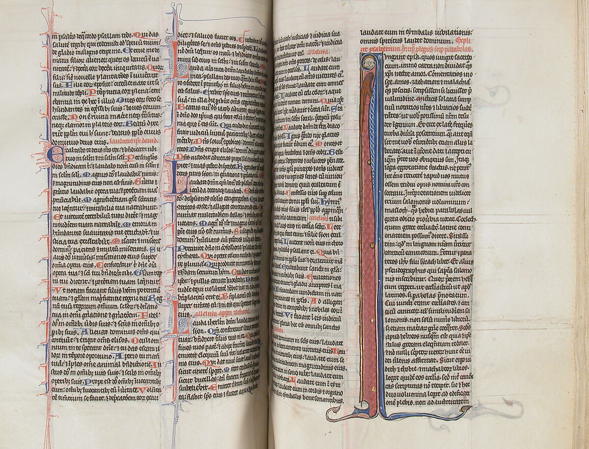 Bible, Tempera and gold on parchment; leather binding, French