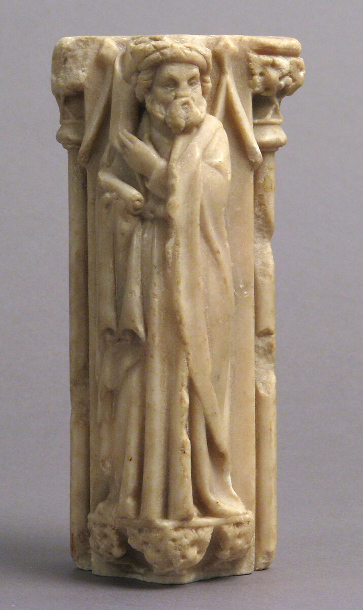 Architectural Fragment from a Retable, Tabernacle, or Tomb, Marble, French 