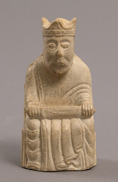 Chess Piece of a King (Copy of one of the Lewis Chessmen), Plaster cast, Scandinavian