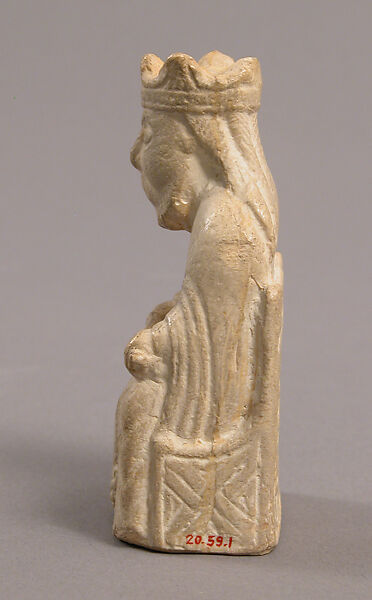 Chess Piece of a King (Copy of one of the Lewis Chessmen), Plaster cast, Scandinavian