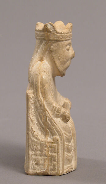 Chess Piece of a King (Copy of one of the Lewis Chessmen), Plaster cast, Scandinavian