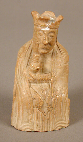 Chess Piece of a Queen (Copy of one of the Lewis Chessmen), Plaster cast, Scandinavian