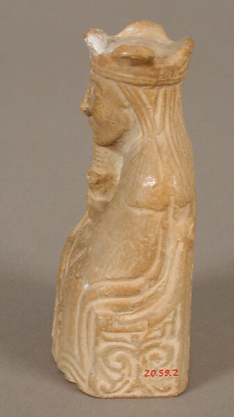 Chess Piece of a Queen (Copy of one of the Lewis Chessmen), Plaster cast, Scandinavian