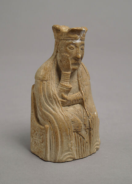 Chess Piece of a Queen (Copy of one of the Lewis Chessmen), Plaster cast, Scandinavian 