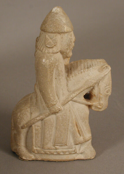 Chess Piece of a Knight (Copy of one of the Lewis Chessmen), Plaster cast, Scandinavian